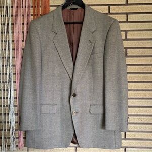 80's Mocha/Purple/Teal Plaid/Pinstripe Sport Coat - Chest 44 - Unisex - Blazer